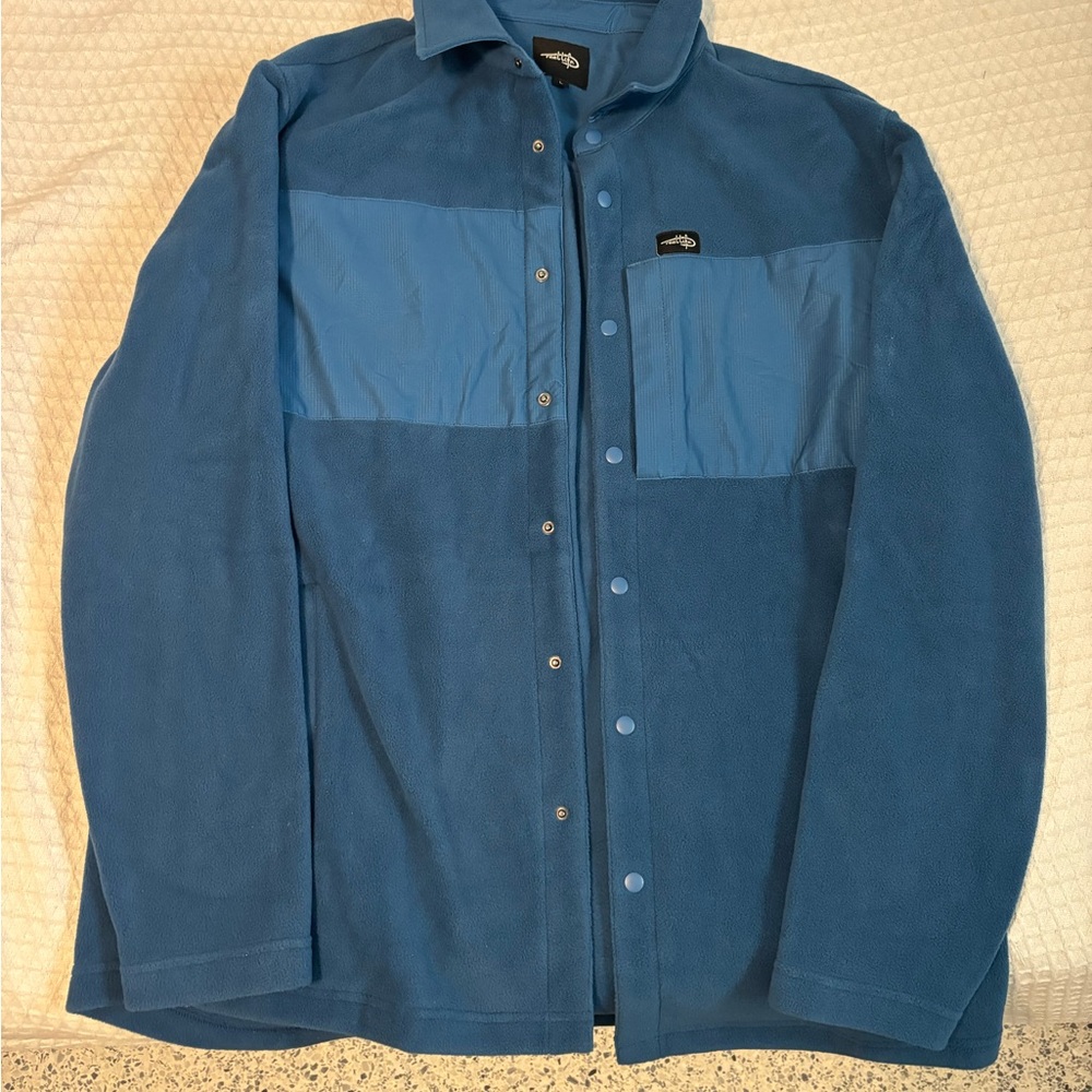 Men's Blue Lightweight Shirt Jacket
